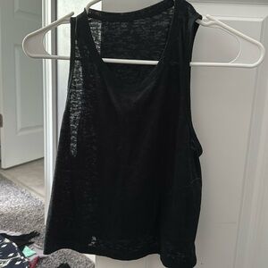 Black workout tank, size M